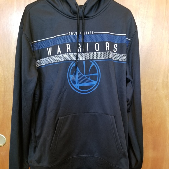 UNK NBA Other - Golden State UNK NBA Men's Fleece Hoodie Pullover Sweatshirt Large Black/Blue